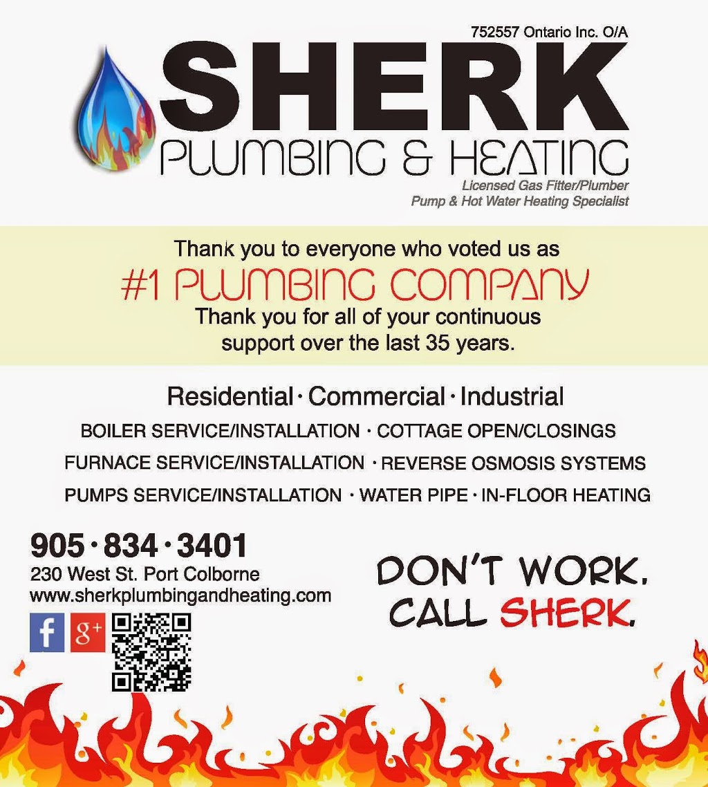 Sherk James Plumbing & Heating Inc | 230 West, Port Colborne, ON L3K 4E3, Canada | Phone: (905) 834-3401