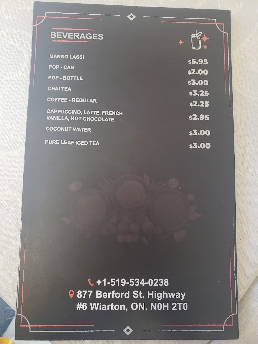 The Spirit Rock Cafe & Curry | 877 Berford St #6, Wiarton, ON N0H 2T0, Canada | Phone: (519) 534-0238