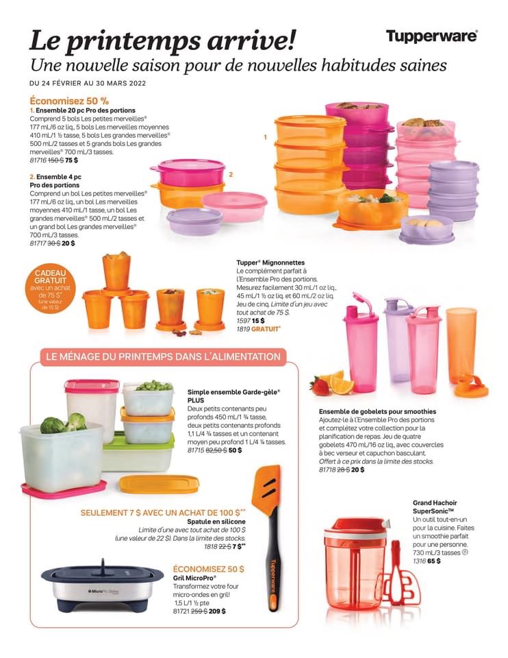 Tupperware de Sylvie | 5963 Rue des Cardinaux, Laval, QC H7L 5N7, Canada | Phone: (514) 622-5470