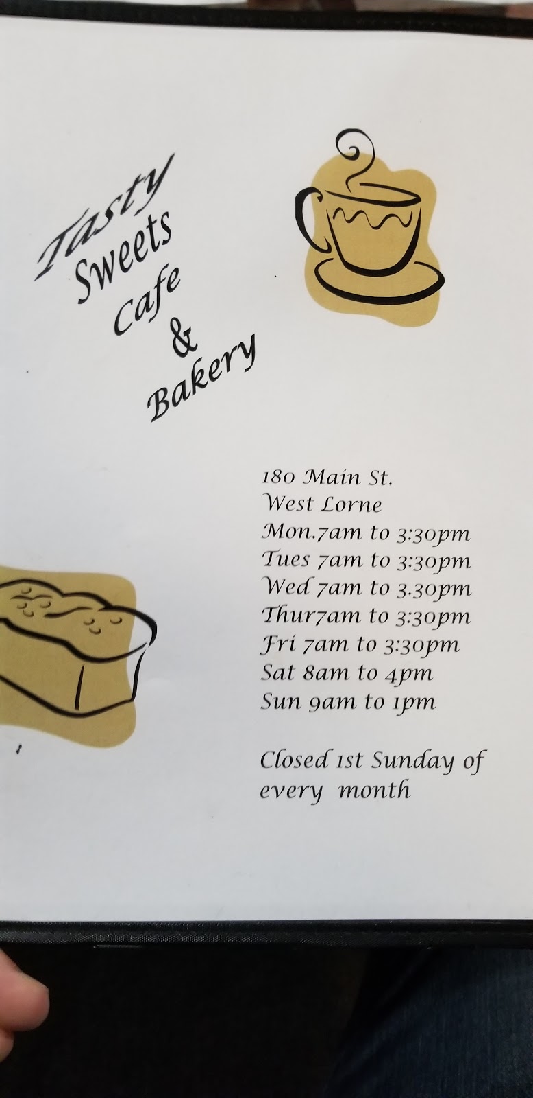Tasty Sweets Cafe & Bakery | 180 Main St SS 1, West Lorne, ON N0L 2P0, Canada | Phone: (519) 768-0044