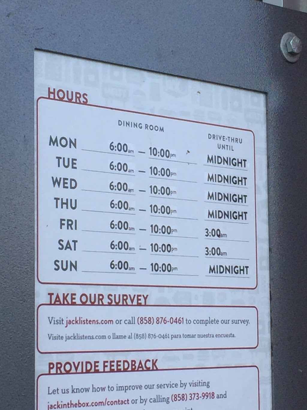 Jack in the Box | 1819 Main St, Ferndale, WA 98248, USA | Phone: (360) 380-5989