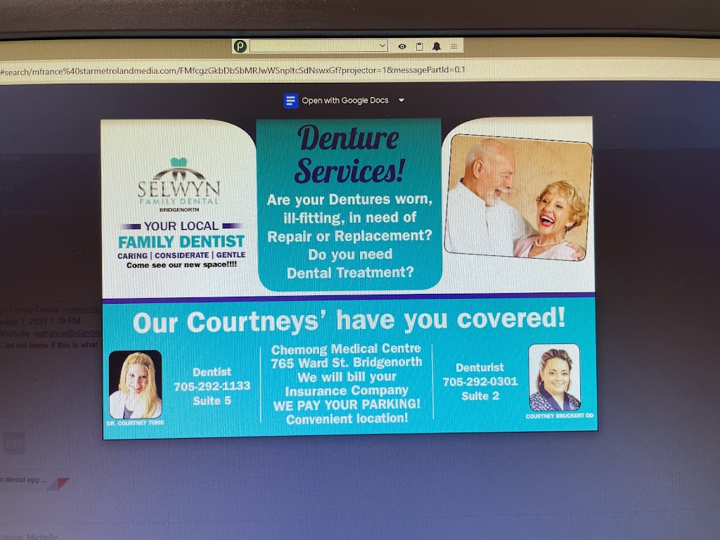 Denture Clinic | 765 Ward St Ste 2, Bridgenorth, ON K0L 1H0, Canada | Phone: (705) 292-0301