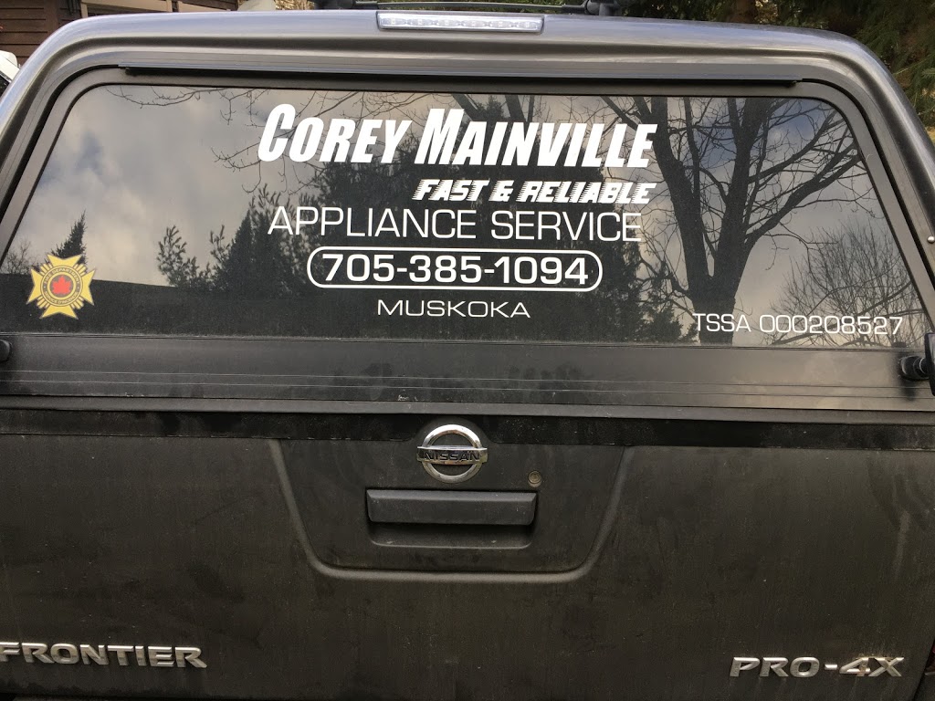 Corey Mainville Appliance Service | 100 Stephenson Rd 4 W, Utterson, ON P0B 1M0, Canada | Phone: (705) 385-1094