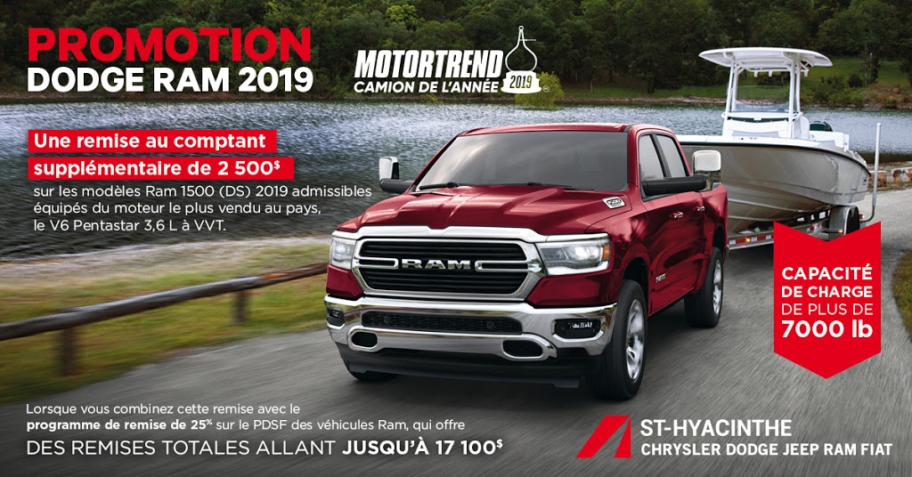 St-Hyacinthe Chrysler Jeep Dodge Inc. | 1155 Boulevard Choquette, Saint-Hyacinthe, QC J2S 0C4, Canada | Phone: (450) 773-8551