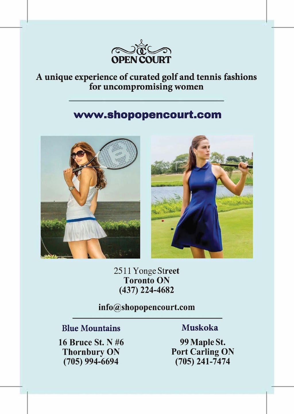 Open Court | 16 Bruce St N Unit 6, Thornbury, ON N0H 2P0, Canada | Phone: (705) 994-6694