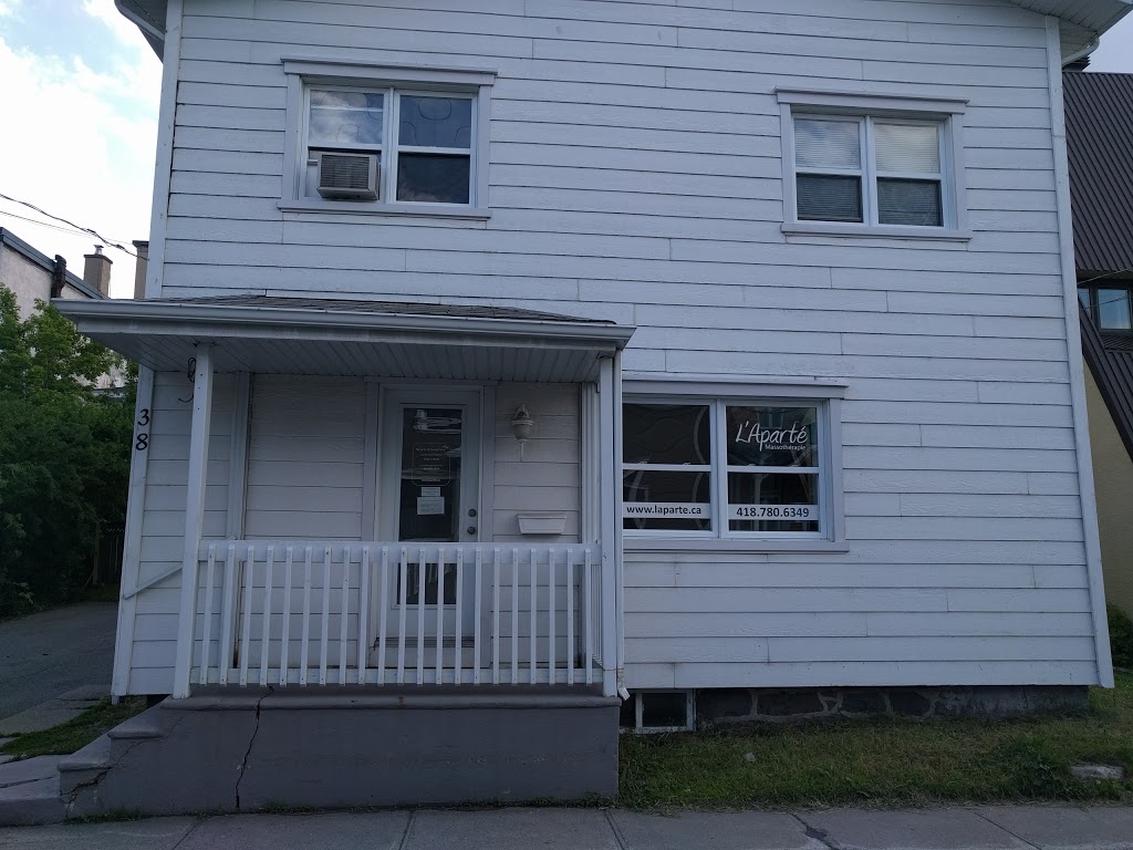 LAparté Massothérapie | 38 Rue Guenette, Lévis, QC G6V 5N1, Canada | Phone: (418) 780-6349