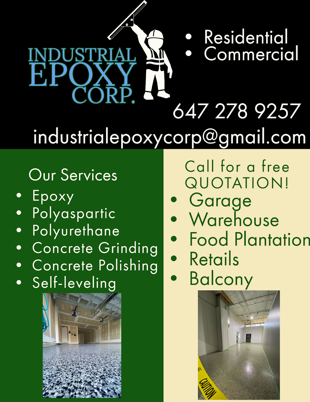 Industrial Epoxy | 98 Norfinch Dr, North York, ON M3N 1W8, Canada | Phone: (647) 781-6035