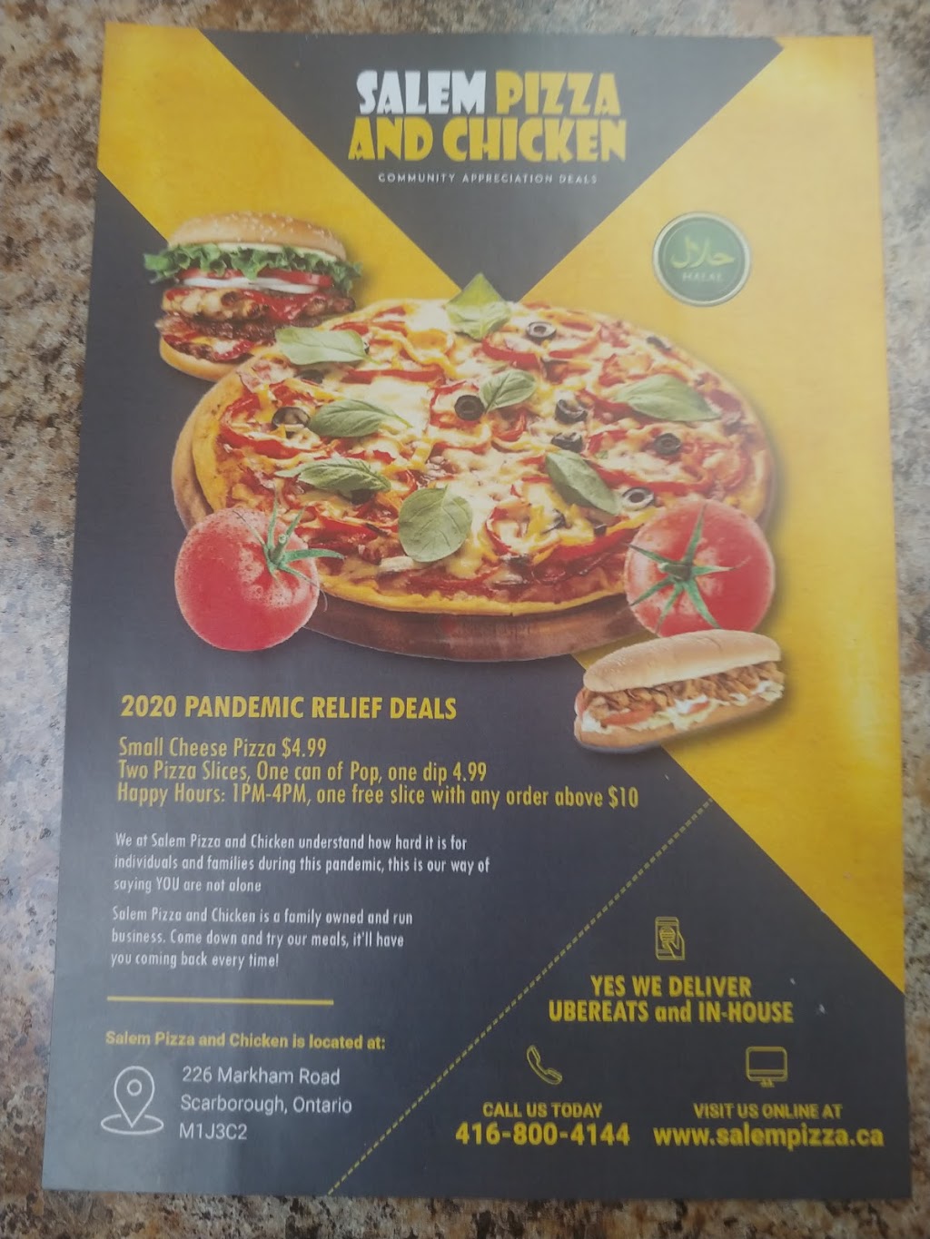 Salem Pizza and Chicken | 226 Markham Rd, Scarborough, ON M1J 3C2, Canada | Phone: (416) 800-4144