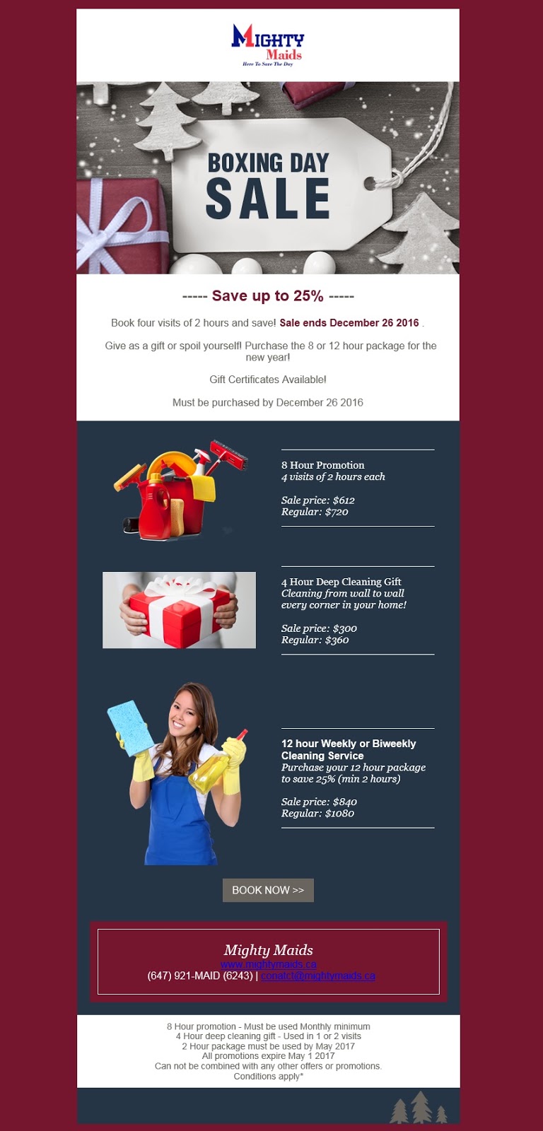 Mighty Maids Cleaning Services | 402 Winston Churchill Blvd, Oakville, ON L6J 7X2, Canada | Phone: (647) 921-6243