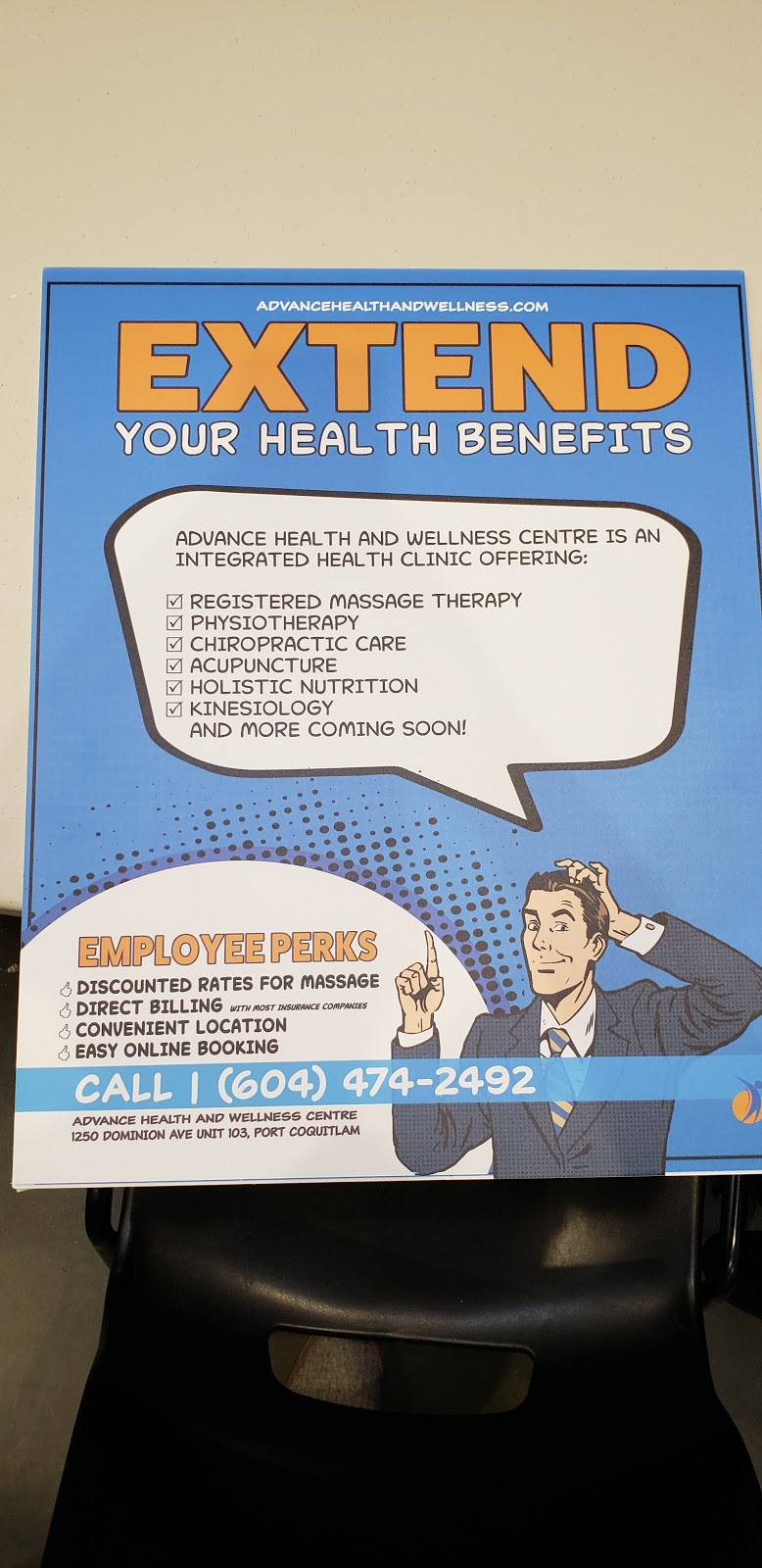 Advance Health and Wellness Centre | 103-1250 Dominion Ave, Port Coquitlam, BC V3B 8G7, Canada | Phone: (604) 474-2492
