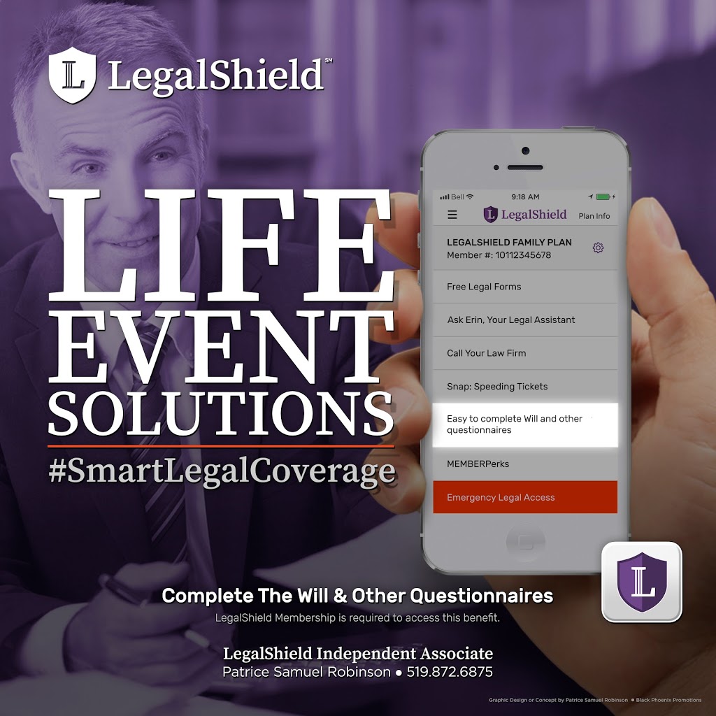 Patrice Samuel Robinson - LegalShield Independent Associate | 649 Chiddington Ave, London, ON N6C 2W6, Canada | Phone: (519) 872-6875