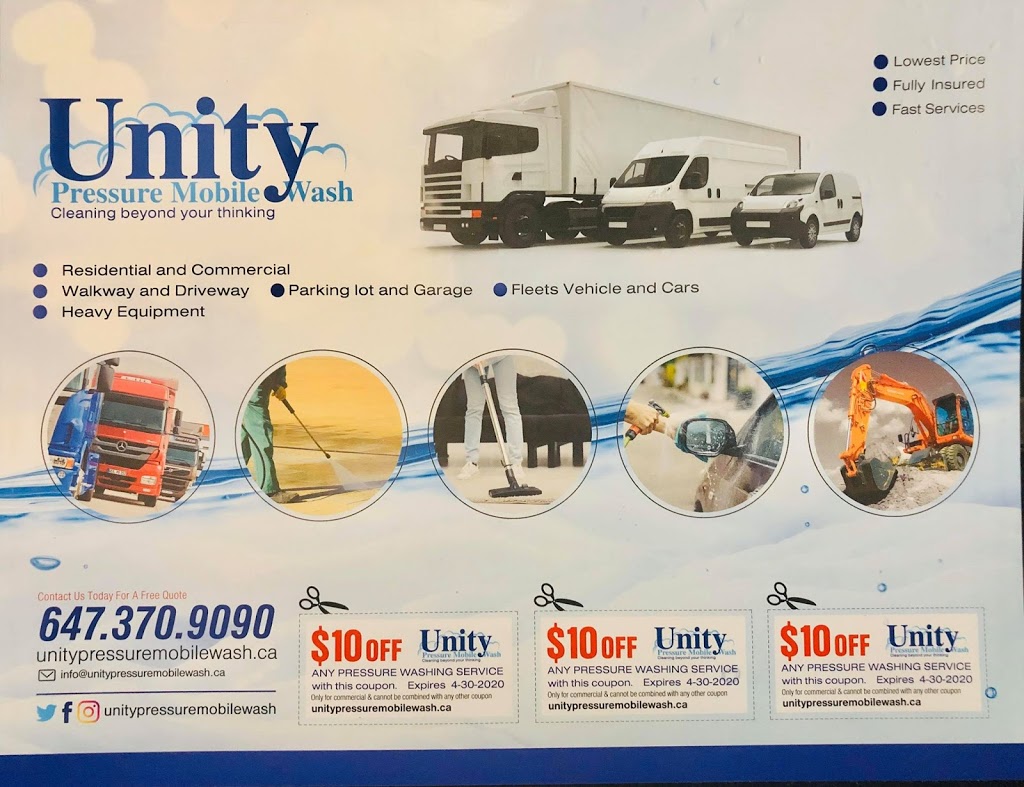 unitypressuremobilewash | 48 Greenbush Pl, Whitby, ON L1R 1T6, Canada | Phone: (647) 370-9090