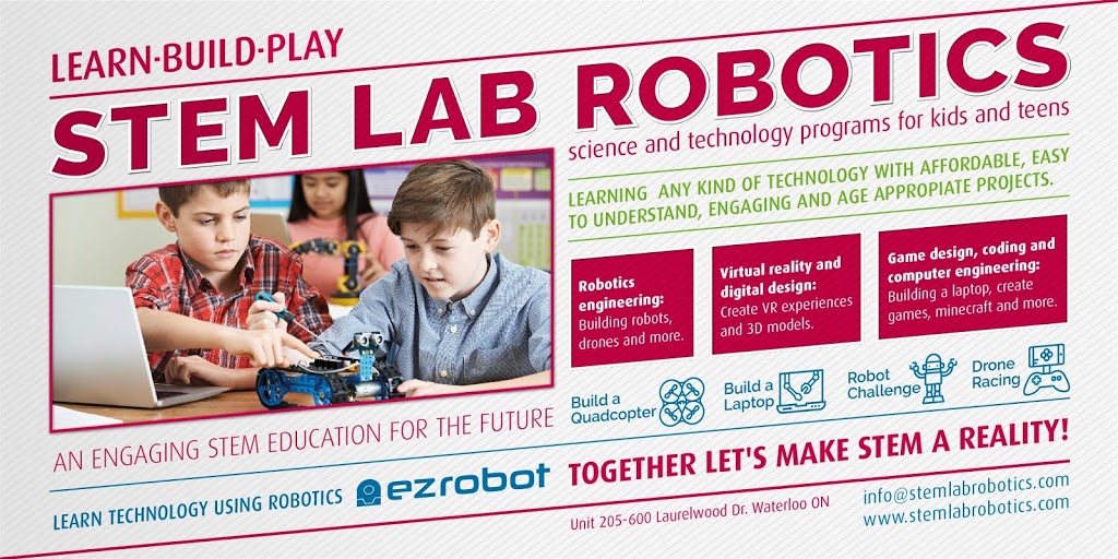STEM LAB ROBOTICS SCIENCE AND TECHNOLOGY CENTRE | 600 Laurelwood Dr unit 205, Waterloo, ON N2V 2S6, Canada | Phone: (800) 715-5066