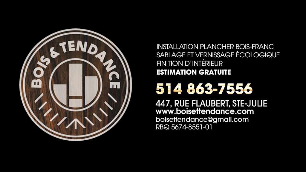 Bois et Tendance | 447 Rue Flaubert, Sainte-Julie, QC J3E 2W6, Canada | Phone: (514) 863-7556
