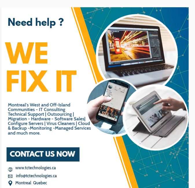 TcTechnologies | 11 Rue Marcil, Saint-Constant, QC J5A 1R9, Canada | Phone: (514) 316-9012