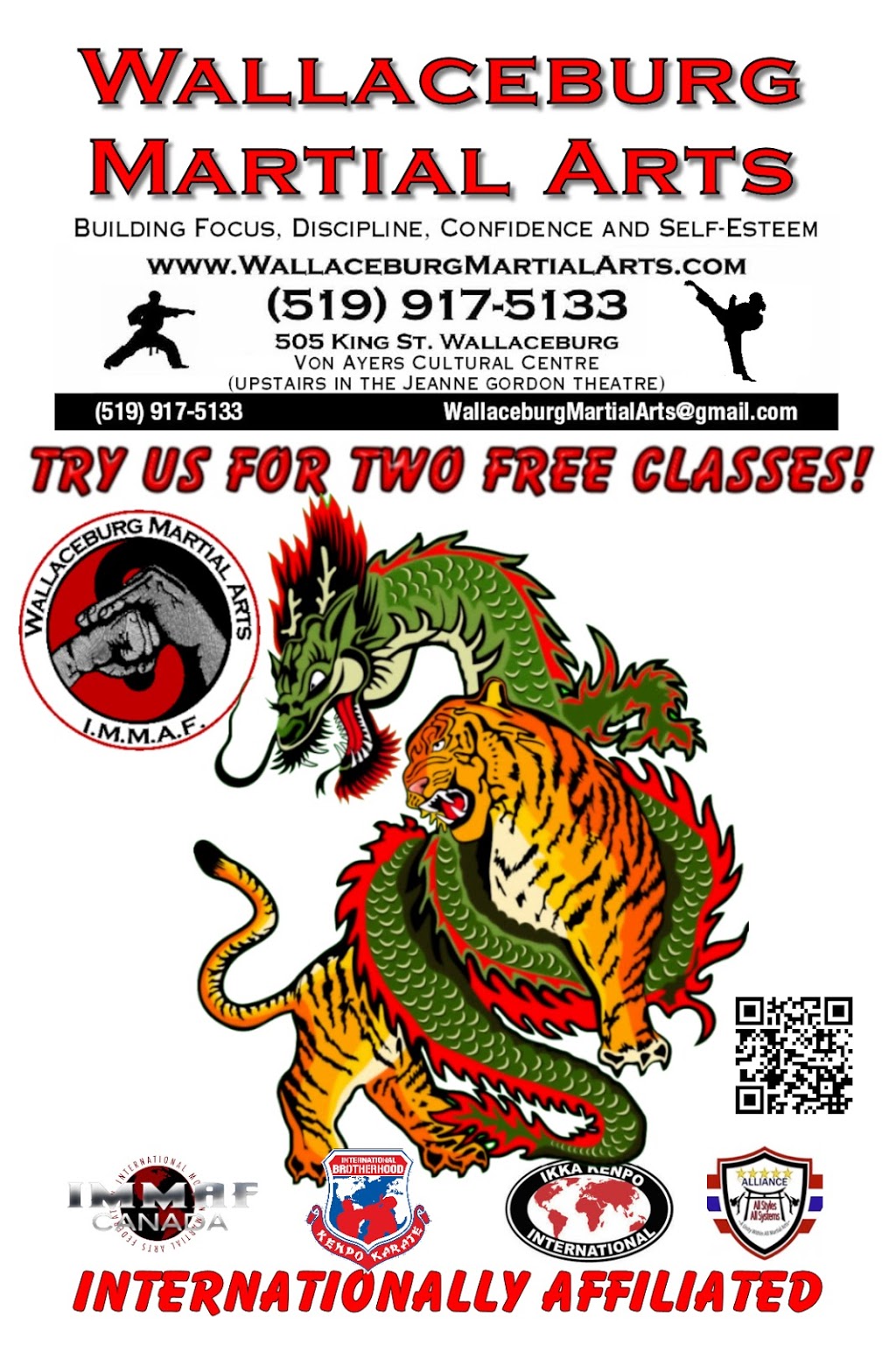 Wallaceburg Martial Arts | 505 King St, Wallaceburg, ON N8A 1J1, Canada | Phone: (519) 917-5133