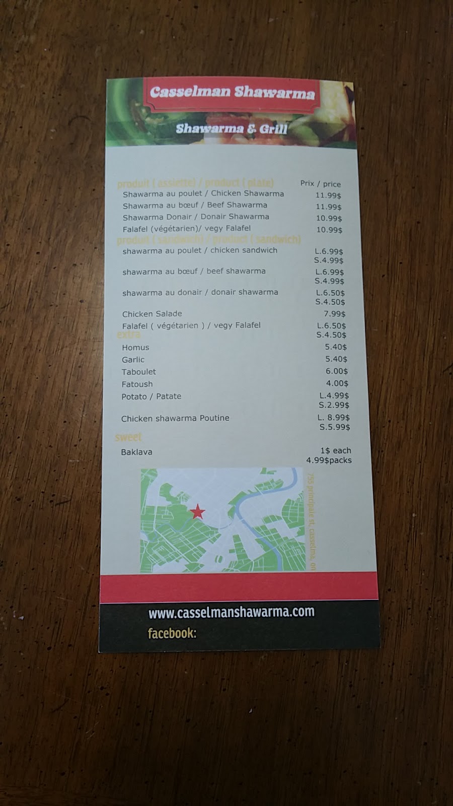 Casselman Shawarma | 755 Principale St, Casselman, ON K0A 1M0, Canada | Phone: (613) 764-0406