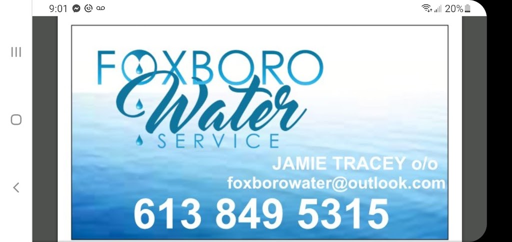 Foxboro Water Service | 70 Ashley St, Foxboro, ON K0K 2B0, Canada | Phone: (613) 849-5315