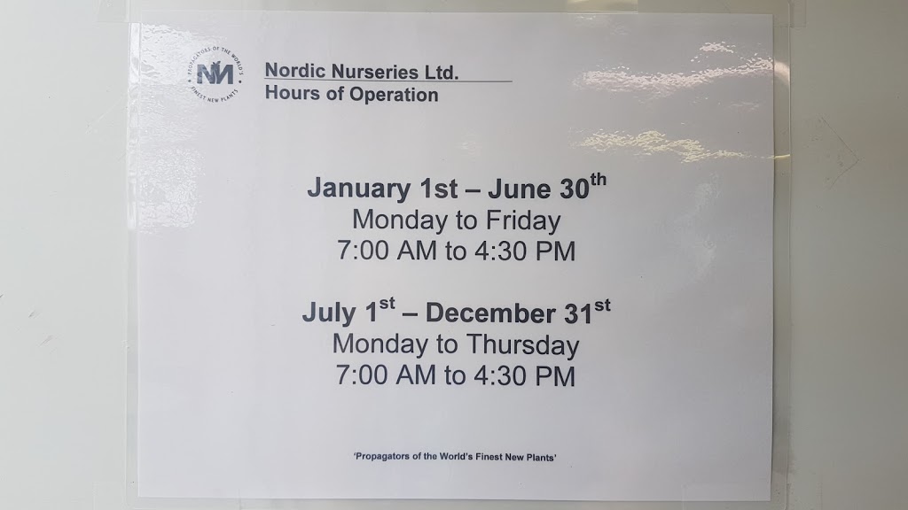Nordic Nurseries | 29386 Haverman, Aldergrove, BC V4X 2P4, Canada | Phone: (604) 607-7074