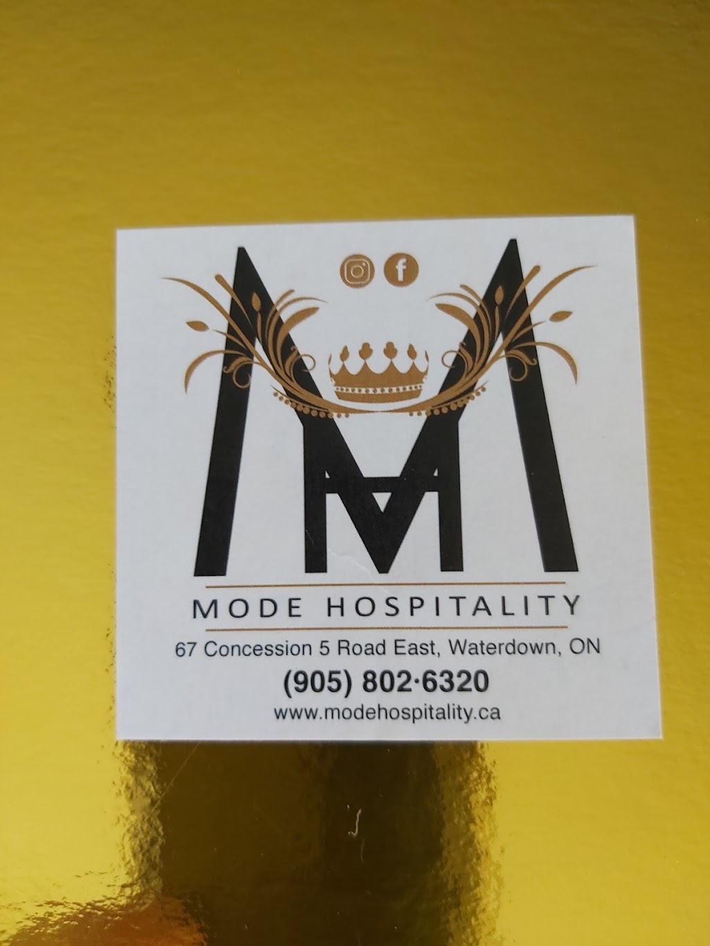 Mode Hospitality Inc. | 67 Concession 5 Rd E, Waterdown, ON L7M 4L4, Canada | Phone: (905) 802-6320