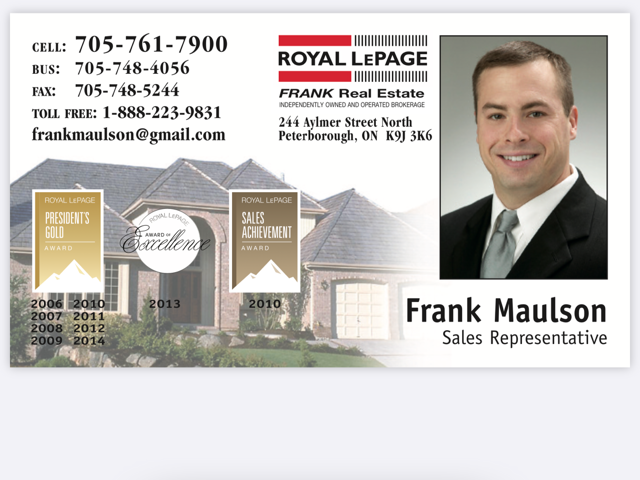 Frank Maulson , Realtor | 244 Aylmer St N, Peterborough, ON K9J 3K6, Canada | Phone: (705) 761-7900