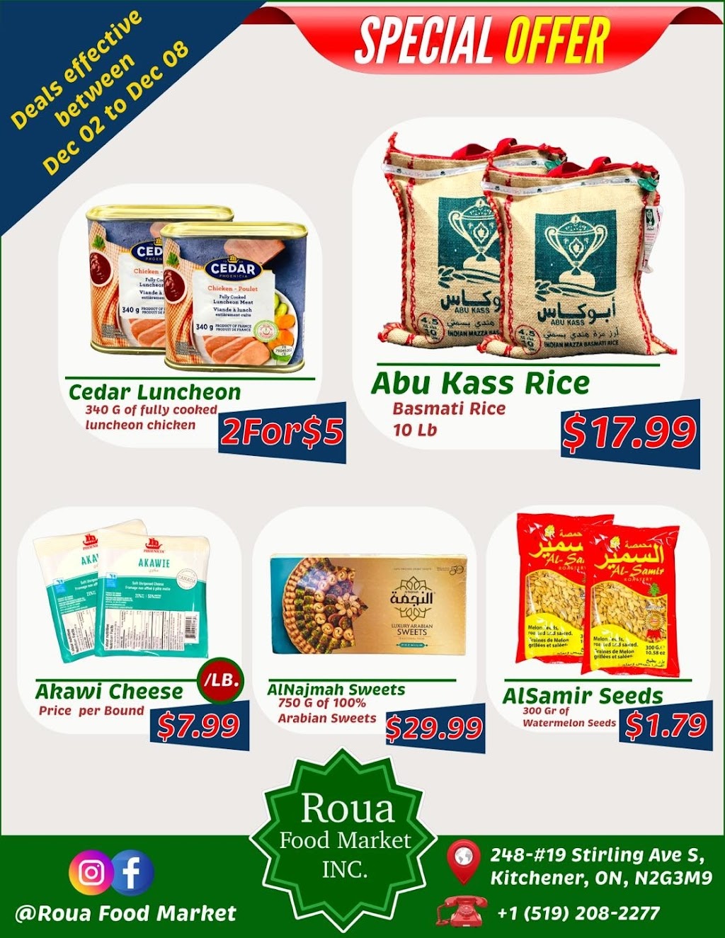 Rou A Food Market | 248 Stirling Ave S, Kitchener, ON N2G 4L1, Canada | Phone: (519) 208-2277