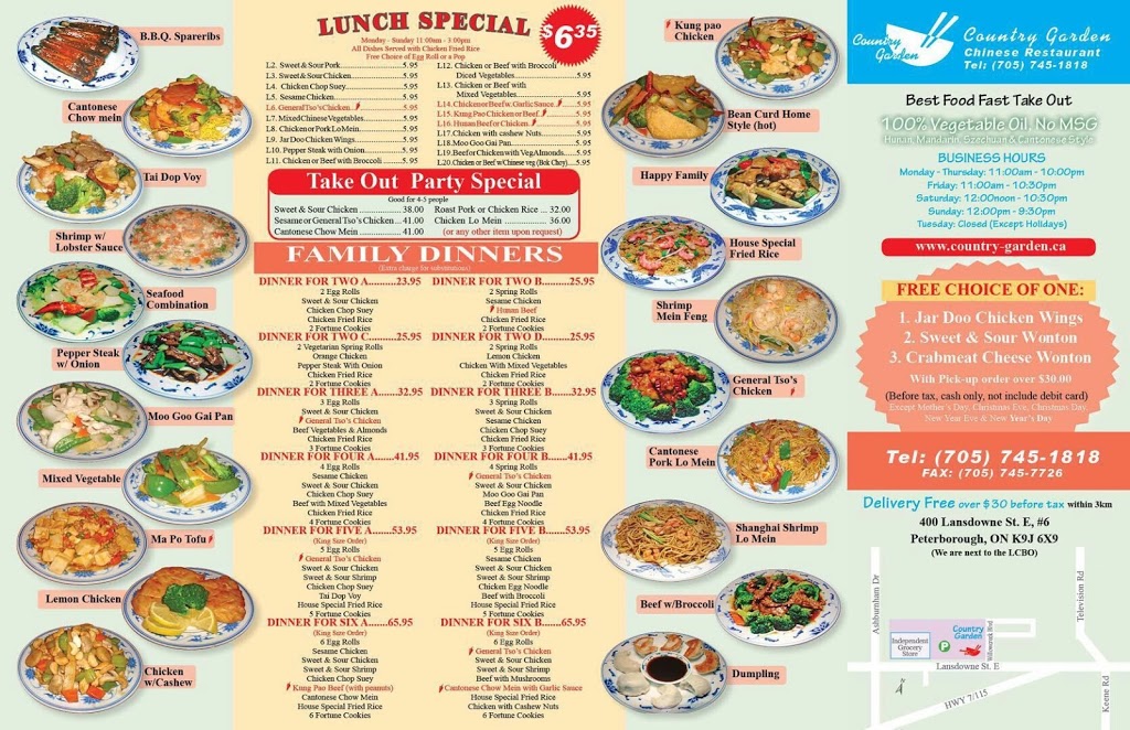 Country Garden | 400 Lansdowne St E, Peterborough, ON K9J 6X9, Canada | Phone: (705) 745-1818
