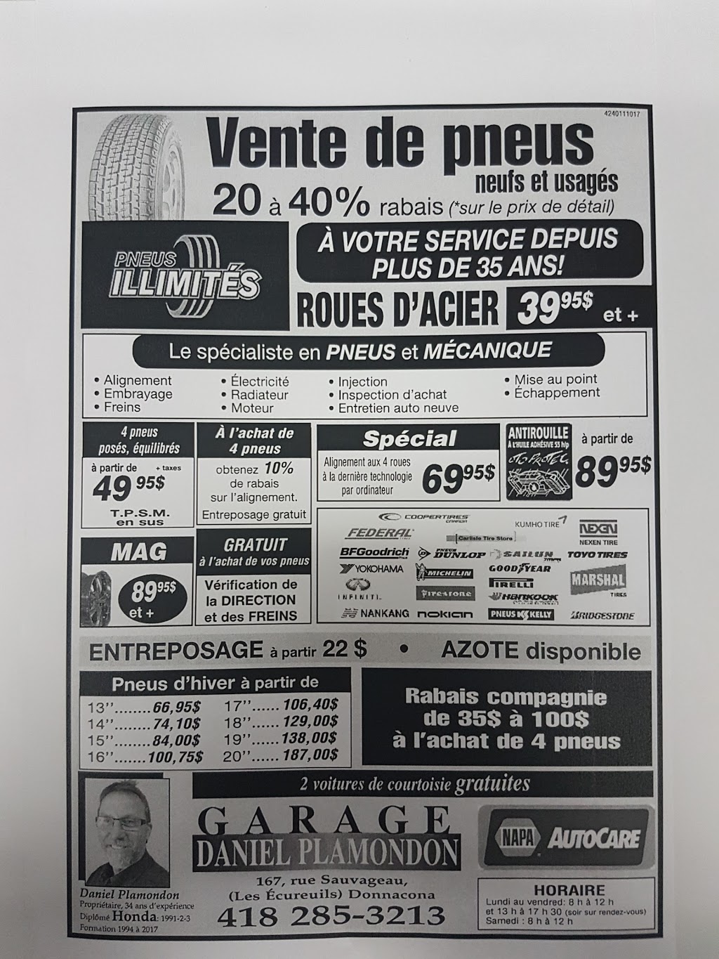 Garage Daniel Plamondon | 167 Rue Sauvageau, Donnacona, QC G3M 1N5, Canada | Phone: (418) 285-3213