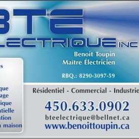 Benoît Toupin Entr Électricien | 1 Rue Bisson, Saint-Constant, QC J5A 0B3, Canada | Phone: (450) 633-0902