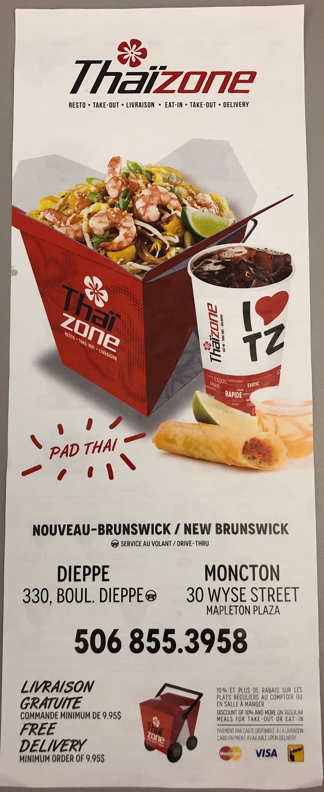 Thaïzone | 330 Dieppe Blvd, Dieppe, NB E1A 6P8, Canada | Phone: (506) 855-3958