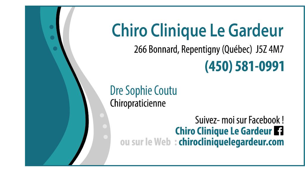 Dre Sophie Coutu, chiropraticienne | health | 266 Rue Bonnard, Repentigny, QC J5Z 4M7, Canada | 4505810991 OR +1 450-581-0991