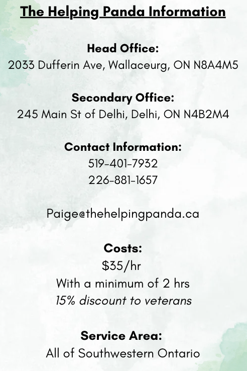 The Helping Panda Inc | health | 245 Main Street of Delhi, Delhi, ON N4B 2M4, Canada | 5194017932 OR +1 519-401-7932