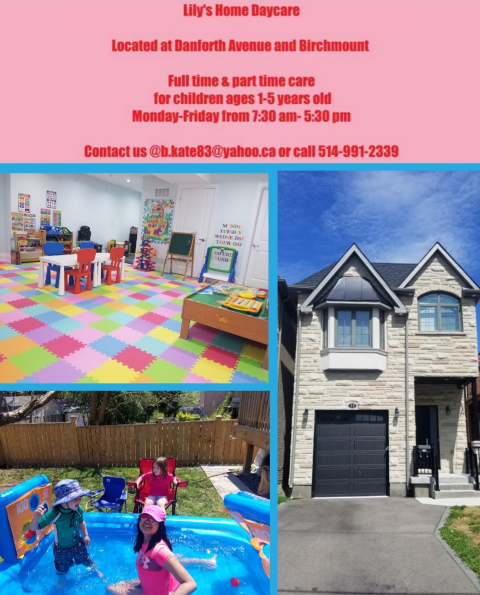 Lilys Home Daycare | 35 Lillington Ave, Scarborough, ON M1N 3K4, Canada | Phone: (514) 991-2339
