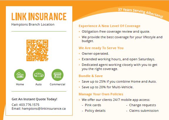 Link Insurance Agency Inc. "Hamptons Branch" | 149 Evansglen Cir NW, Calgary, AB T3P 0P5, Canada | Phone: (403) 776-1575