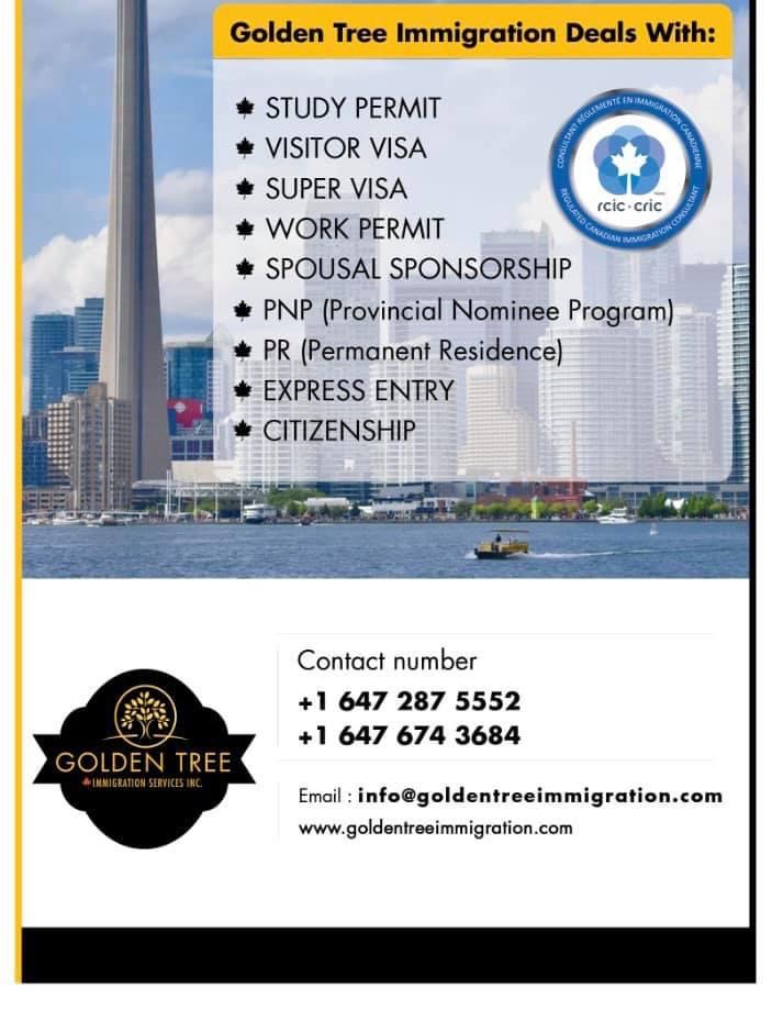 Golden tree immigration service inc. | Pond Mills, London, ON N5Z 5E2, Canada | Phone: (647) 287-5552