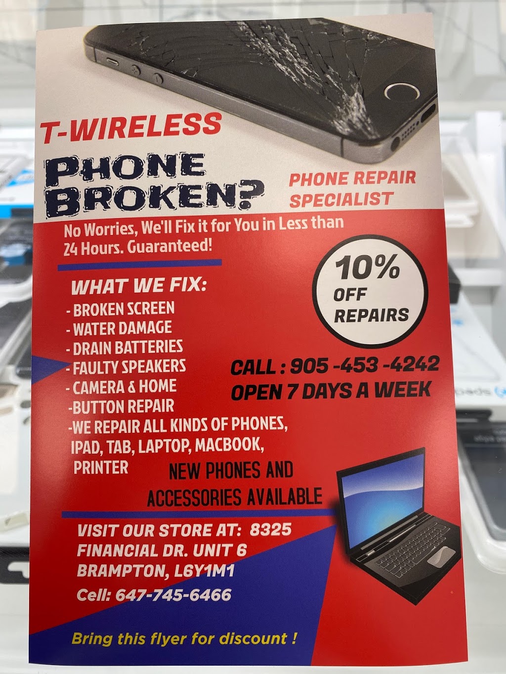 T Wireless - Brampton West | 8325 Financial Dr #6, Brampton, ON L6Y 1M1, Canada | Phone: (905) 453-4242