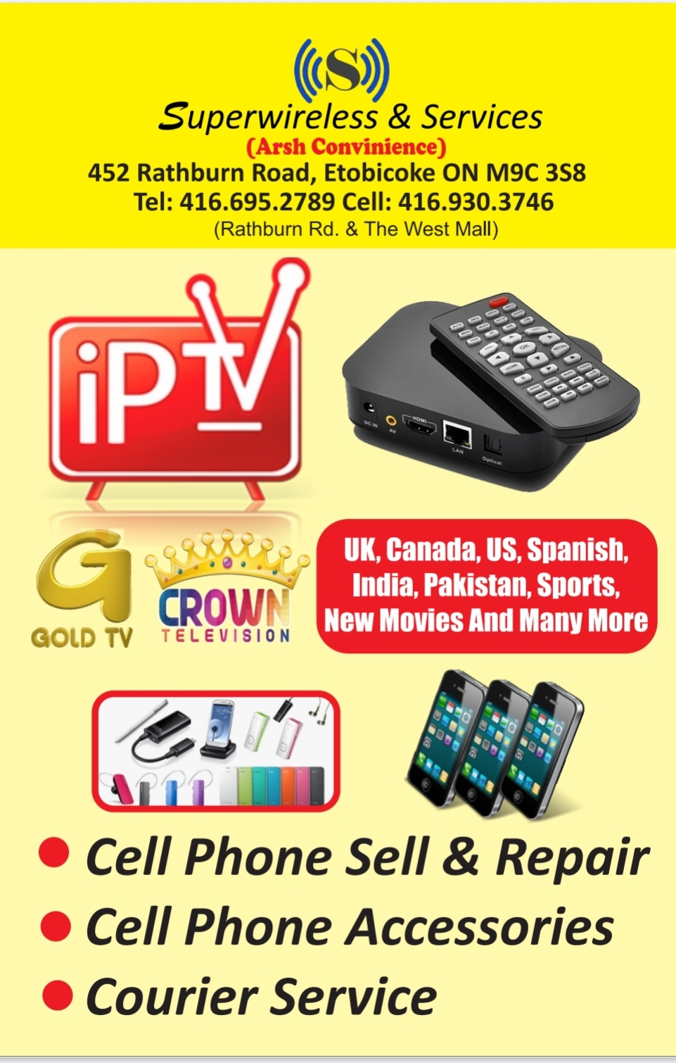 Superwireless and Services | 452 Rathburn Rd Unit 6, Etobicoke, ON M9C 3S8, Canada | Phone: (416) 695-2789