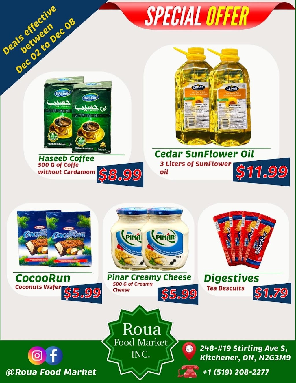 Rou A Food Market | 248 Stirling Ave S, Kitchener, ON N2G 4L1, Canada | Phone: (519) 208-2277