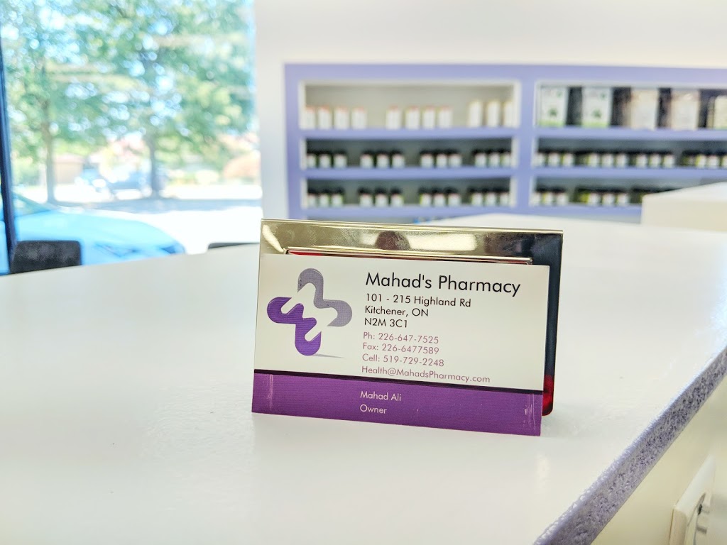 Mahads Pharmacy | 215 Highland Rd W #101, Kitchener, ON N2M 3C1, Canada | Phone: (226) 647-7525