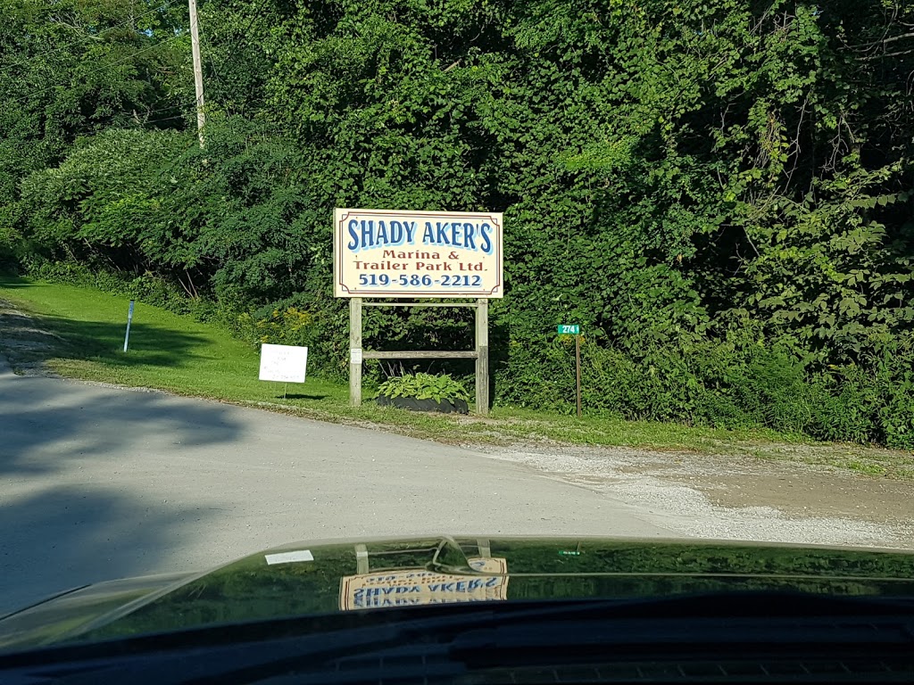 Shady Akers Marina & Trailer Park Ltd | 274 Front Rd, St Williams, ON N0E 1P0, Canada | Phone: (519) 586-2212