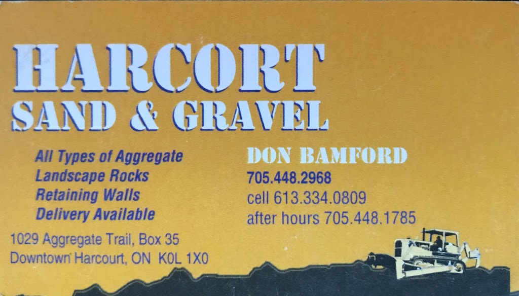 Harcourt Sand & Gravel | 1029 Aggregate Trail Box 35, Harcourt, ON K0L 1X0, Canada | Phone: (613) 334-0809