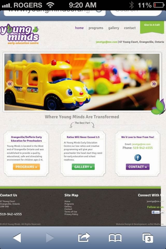 Young Minds Early Education Centre | 67 Young Ct, Orangeville, ON L9W 0A8, Canada | Phone: (226) 314-1355