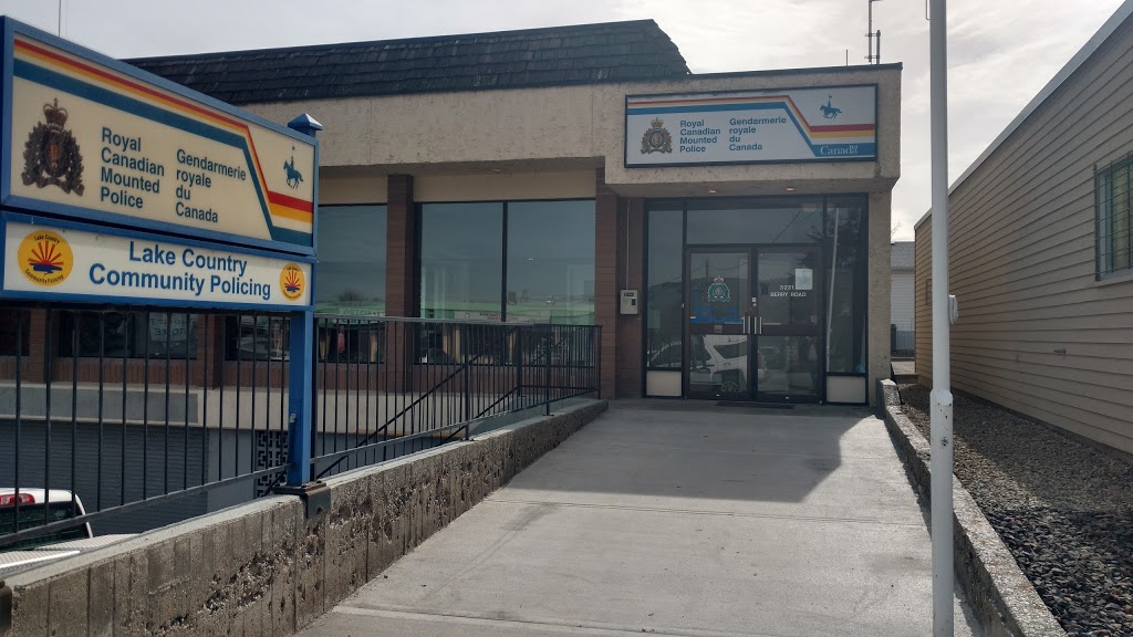 Royal Canadian Mounted Police (RCMP) | 3231 Berry Rd, Lake Country, BC V4V 1T8, Canada | Phone: (250) 766-2288