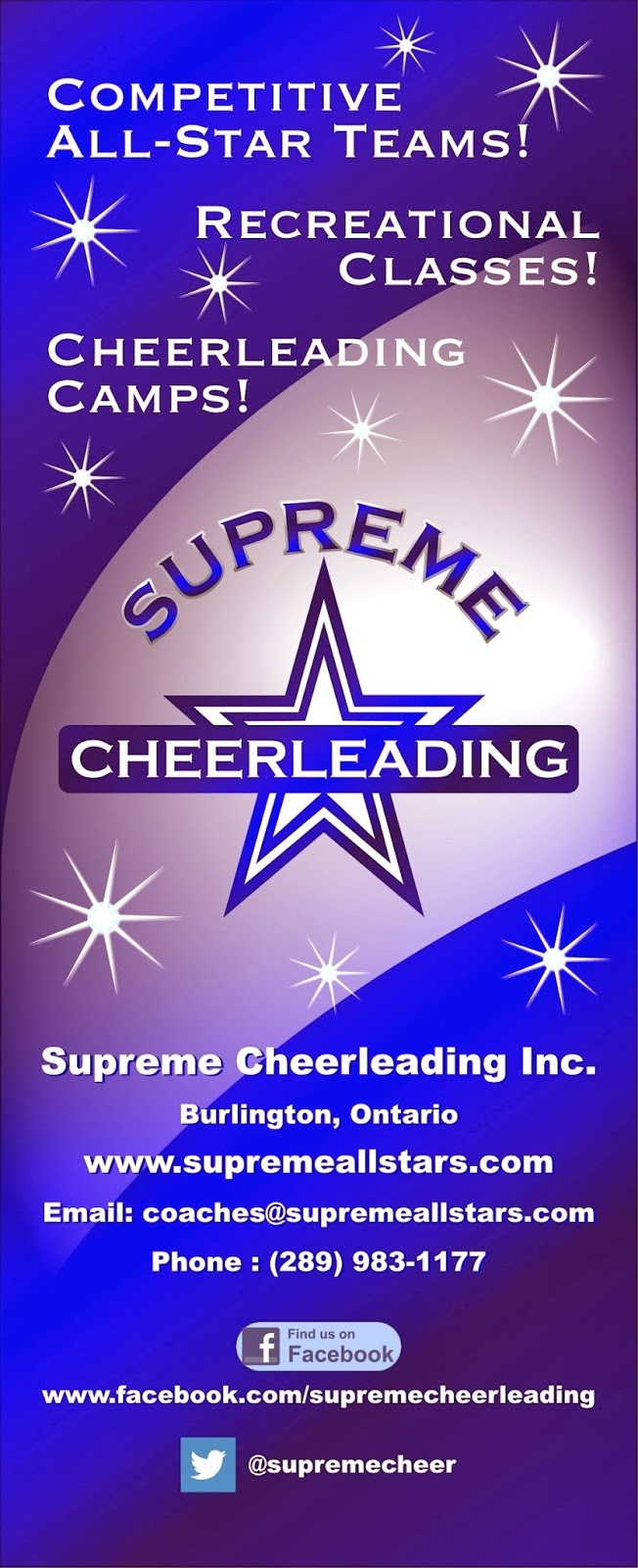 Supreme Cheerleading Inc. | 845 Harrington Ct #4, Burlington, ON L7N 3P3, Canada | Phone: (289) 983-1177