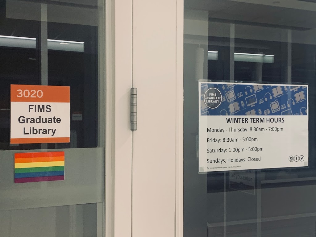 FIMS Graduate Library | Huron at Lambton NB #2849, London, ON N6G 1G8, Canada | Phone: (519) 661-2111