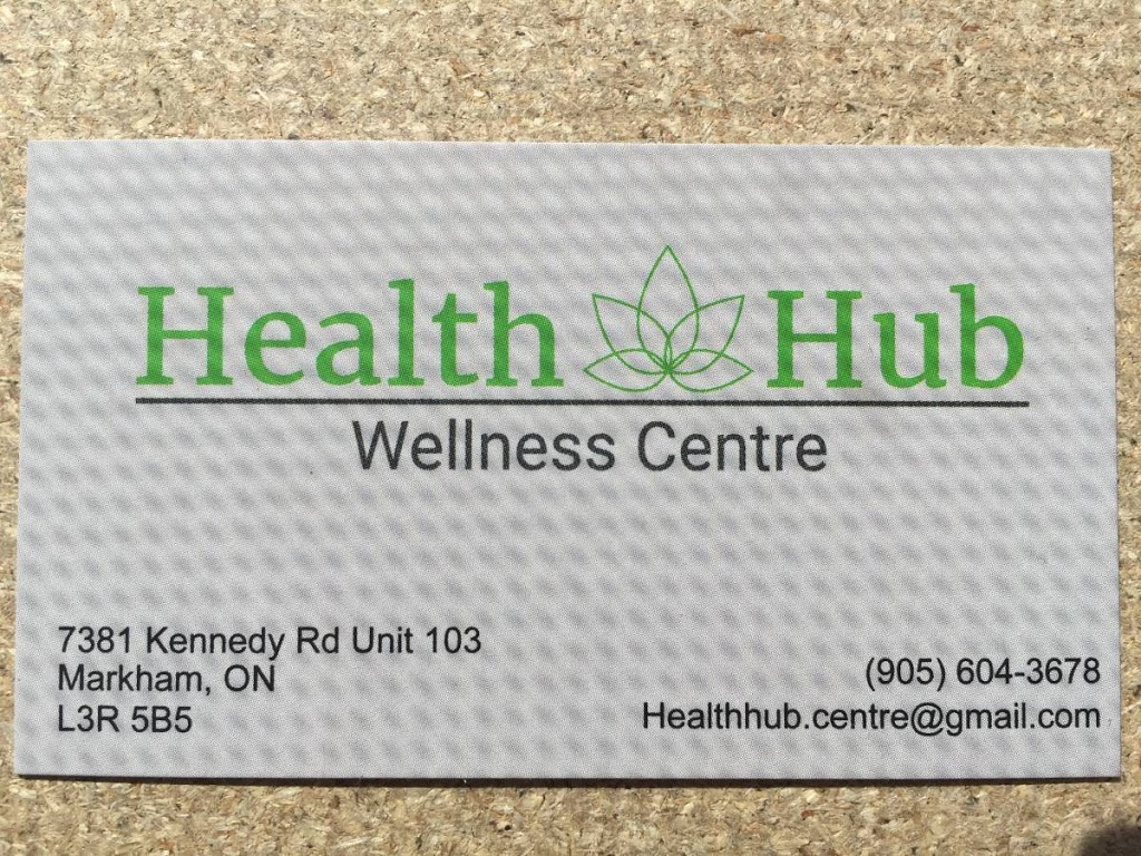Health Hub wellness Centre | health | 7381 Kennedy Rd unit 103, Markham, ON L3R 5B5, Canada | 9056043678 OR +1 905-604-3678