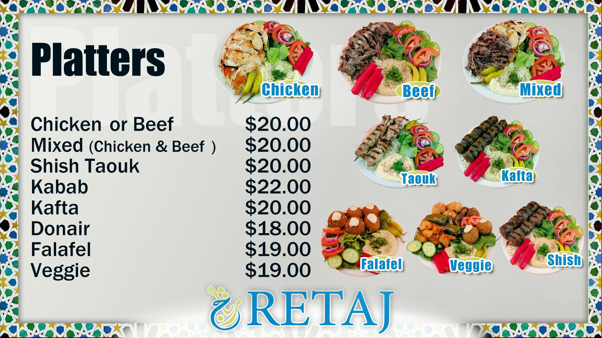 Retaj Mediterranean Cuisine & Shawarma | 4456 Limebank Rd unite 8, Ottawa, ON K1V 2N8, Canada | Phone: (613) 822-3306
