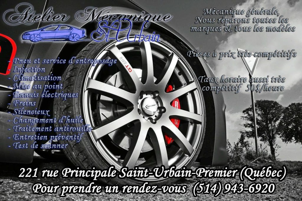 Atelier Mecanique St-Urbain | 221 Rue Principale, Saint-Urbain-Premier, QC J0S 1Y0, Canada | Phone: (514) 943-6920