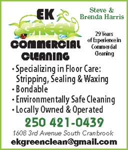 EK Green Commercial Cleaning | 1608 3 Ave S, Cranbrook, BC V1C 2E1, Canada | Phone: (250) 421-0439