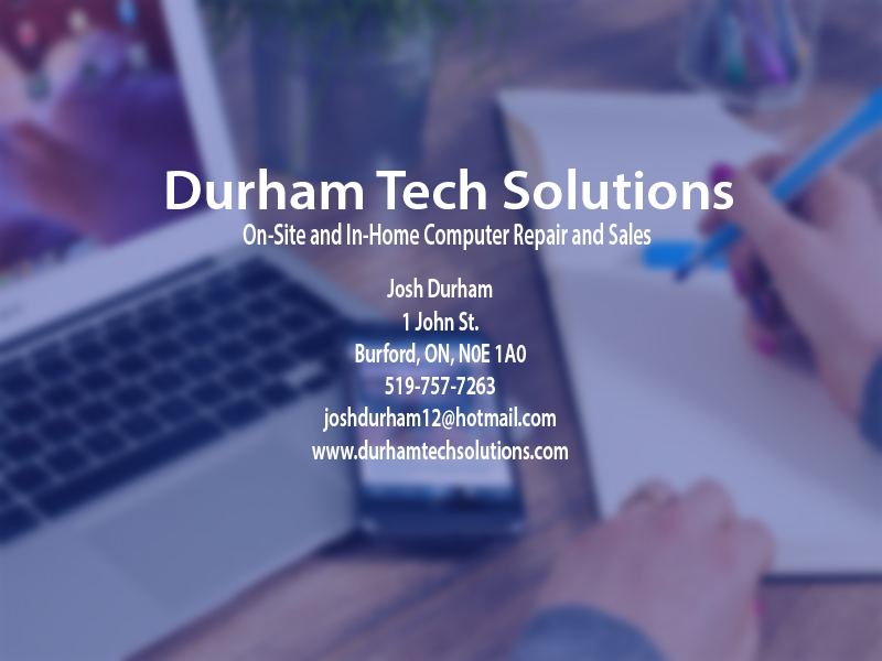 Durham Tech Solutions | 1 John St, Burford, ON N0E 1A0, Canada | Phone: (519) 757-7263